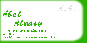abel almasy business card
