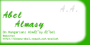 abel almasy business card